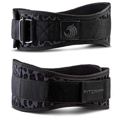 Abbildung von FITGRIFF® Gewichthebergürtel V2 Gewichtheber Gürtel für Damen und Herren Bodybuilding, Krafttraining, Crossfit Training Trainingsgürtel, Weightlifting Belt, Gym Workout (Leopard, XXS)