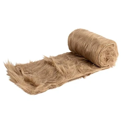 Abbildung von Ideen mit Herz Kunstfell Band Fellstoff 12cm breit 2m lang ideal zum Basteln, Nähen, Dekorieren Tischläufer (hellbraun)
