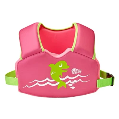 Abbildung von BECO Sealife Schwimmweste Kinder 26 Jahre, Bequeme Schwimmlernweste für Mädchen &amp; Jungen von 1530 kg mit Sicherheitsverschluss in Pink
