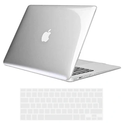 Abbildung von TECOOL Hülle für MacBook Air 13 Zoll 2017 2010 A1466 A1369, Ultradünn Schutzhülle Hartschale Transparent Case Cover +EU Tastaturschutz, Nicht kompatibel mit neu 2021 2018, kristallklar