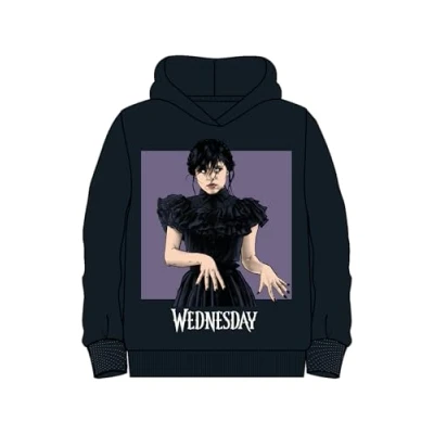 Abbildung von Name it Nkfjida Wednesday Kapuzenpullover für Kinder, Größe: 122/128, Black
