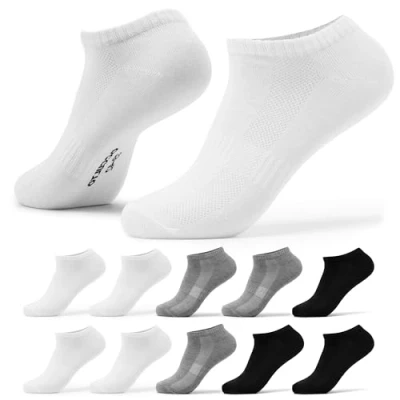 Abbildung von Occulto Herren Sneaker Socken 10er Pack (Modell: Johannes) Schwarz Weiß Grau 39 42