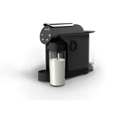 Abbildung von Delta Q MiniMilkQool Schwarz Kapselkaffeemaschine Milchbehälter, kompakt, vielseitig und minimalistisch, einfach zu bedienen