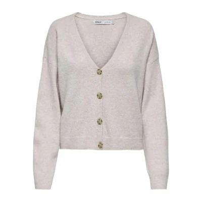 Abbildung von ONLY Onlrica LIFE V NECK Strickjacke, Damen, Größe: Medium, Humus