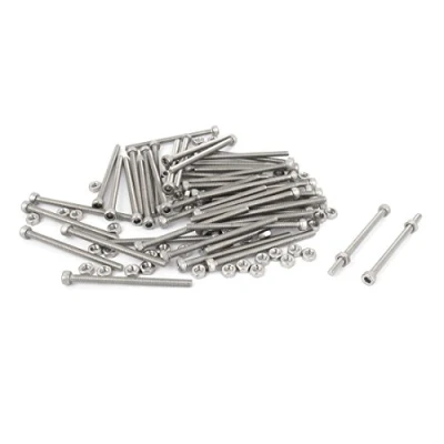 Abbildung von sourcing map M3 x 45 mm Innensechskant Rändelschrauben Schrauben Muttern Set, 50 Stück