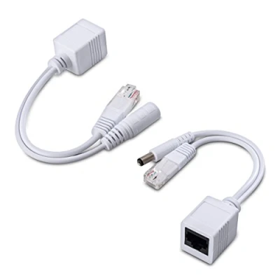Abbildung von kwmobile Passive Power Over Ethernet PoE Adapter Kabel Set Injektor + Splitter für Netzwerk, IP Telefon und Kamera