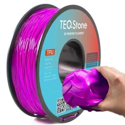Abbildung von TEQStone TPU Filament 1.75mm Neu Lila 1Kg Spule 95A Flexibel Weiches 3D Drucker Maßgenauigkeit +/ 0.03mm Vakuumverpackung