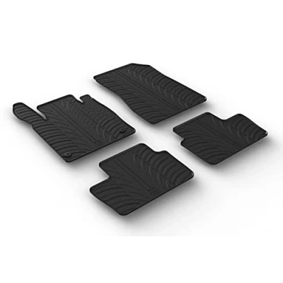 Abbildung von Gledring 0300 Fußmattensatz Gummi vorne und hinten 4 schwarz 750mm 550mm