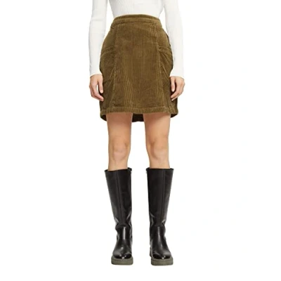 Abbildung von ESPRIT Damen 102EE1D312 Rock, 355/DARK Khaki, 34