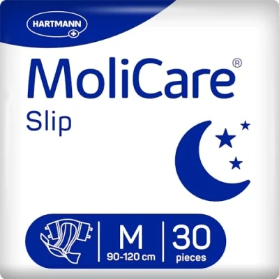 Abbildung von MoliCare Slip Night: Inkontinenzslip für Frauen und Männer bei schwerer Urin Stuhlinkontinenz, Gr. M (80 120), 30 Stück