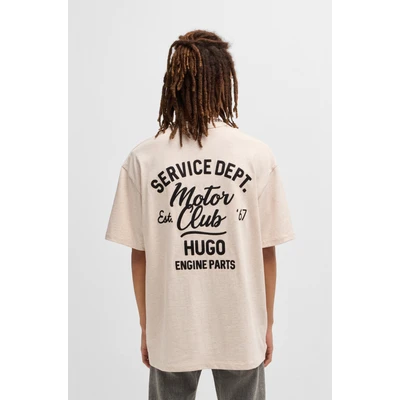 Abbildung von HUGO Nampie Tshirt print, Herren, Größe: XL, Open white five