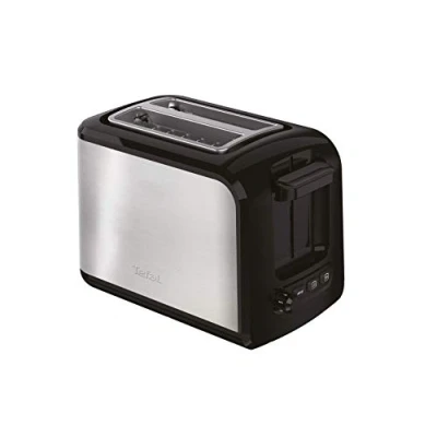 Abbildung von Tefal Express TT410D 2 Scheiben Toaster, Schwarz, Edelstahl, Scheiben, 850 W, 160 mm