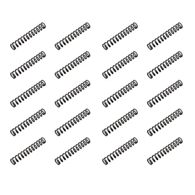Abbildung von sourcing map 20 Stück Druckfeder 1.2 mm Drahtdurchm. 8mm Außendurchm. 50mm Freie Länge Federstahl Zugfeder, Schwarz