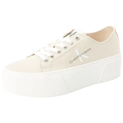 Abbildung von Calvin Klein Jeans Damen Cupsole Sneaker Flatform Plateau, Rosa (Whisper Pink/Bright White), 40