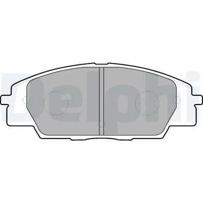 Abbildung von DELPHI LP1559 Bremsbelagsatz mit akustischer Verschleißwarnung Anti Quietsch Blech Zubehör HONDA: CIVIC 8 Hatchback, S2000, 7 Hatchback
