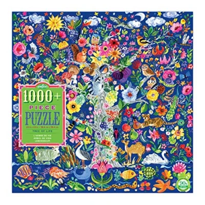 Abbildung von eeBoo Tree of Life 1000 teiliges quadratisches Puzzlespiel für Erwachsene, „Piece and Love“