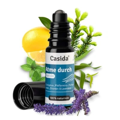 Abbildung von Casida® Duft Roll on Duftöl, Aromaöl, Ätherisches Öl für die Aromapflege unterwegs aus der Apotheke 10 ml (Atme durch)