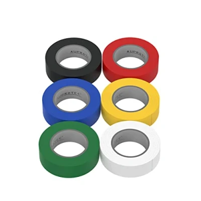 Abbildung von AUPROTEC 6x Isolierband 15mm x 10m VDE Isoband PVC Elektriker Klebeband Sortiment/Set 6 Farben DIN EN 60454 3 1