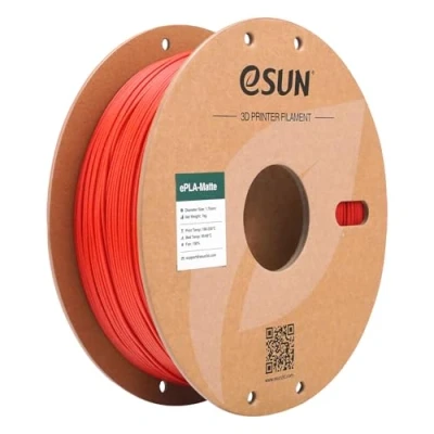 Abbildung von eSUN Upgraded Matte PLA 3D Drucker Filament, 1.75 mm, Maßgenauigkeit +/ 0.03 1 kg Spule (2.2 lbs) Filament für Drucker, Feuerrot