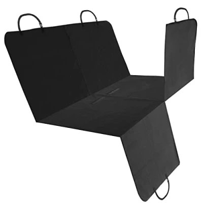 Abbildung von Nobleza Hund Autositzbezug, wasserdichte Hängemattenhülle für Hunde auf dem Rücksitz, Hundedecke den Kofferraum, Schutz vorderen Rücksitz Autos LKWs SUV, 147x145cm, schwarz