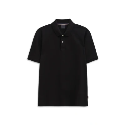 Abbildung von bugatti Modern FIT Poloshirt, Herren, Größe: Small, Schwarz
