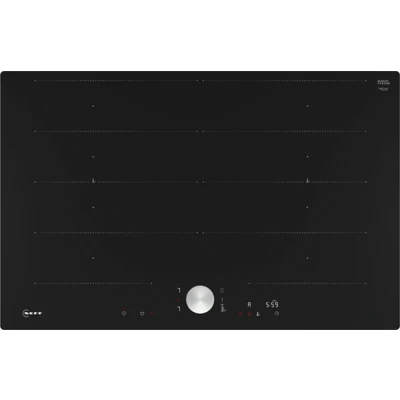 Abbildung von NEFF T68PTY4L0 Induktionskochfeld N90, autarkes Glaskeramik Kochfeld 80 cm breit, Twist Pad, Flex Induction, Home Connect, Smart Hood Automatic, flächenbündig, Schwarz