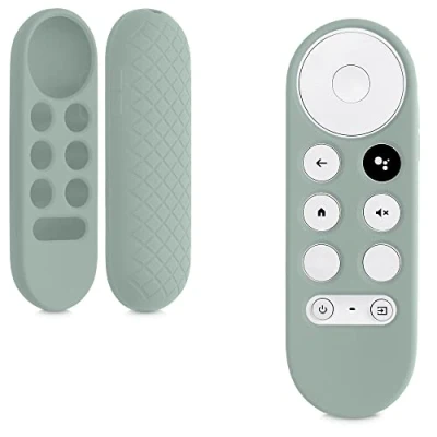 Abbildung von kwmobile Hülle Fernbedienung kompatibel mit Google Chromecast 2020 4K / 2022 HD Silikon Case für TV Zubehör in Pastellgrün