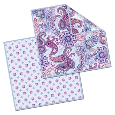 Abbildung von Brillenputztücher mit Motivdruck in verschiedenen Kombinationen (Paisley, 2er Pack 20 x cm)