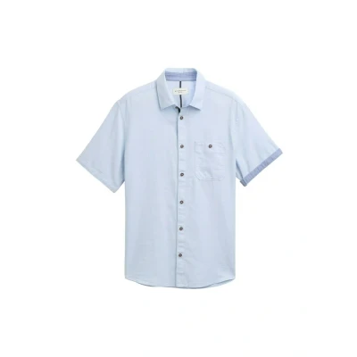 Abbildung von TOM Tailor Regular FIT Kurzarm MIT Brusttasche Hemd, Herren, Größe: Small, Powder blue zigzag structure