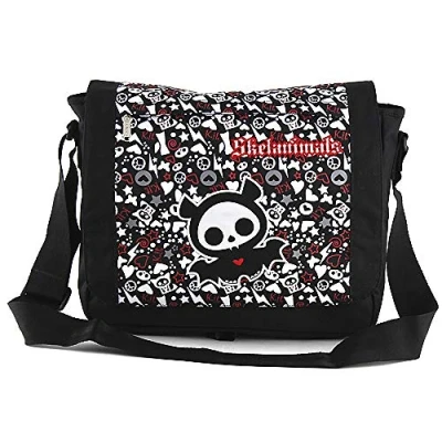 Abbildung von Target Shoulder Bag Skelanimals Umhängetasche, 40 cm, Schwarz (Nero)