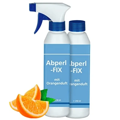 Abbildung von Maximex Abperl Fix Oberflächenschutz, 2 x 250 ml, Sprühversiegelung pflegt, versiegelt &amp; schützt in einem Arbeitsgang, für alle glatten Oberflächen im gesamten Haushalt gegen Kalk, 8 cm 22 5