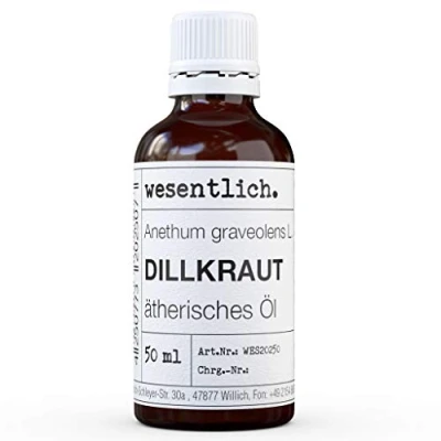 Abbildung von Dillöl 100% reines ätherisches Öl wesentlich. Glasflasche (50ml)