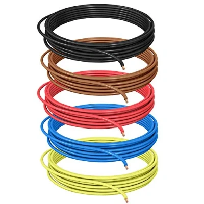 Abbildung von DCSk Fahrzeugleitung 1,0mm² 10m FLRY B asymmetrisch Sortiment 5 Farben 1,0 mm² KFZ Kabel Litze rot schwarz blau braun gelb 1 0mm2