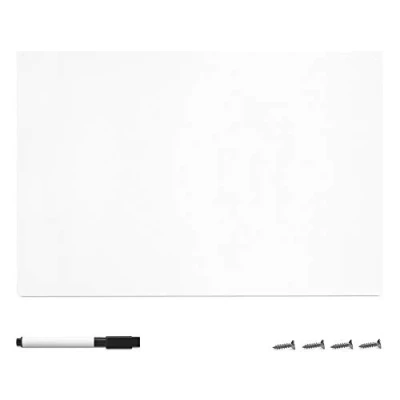 Abbildung von Navaris Magnettafel Magnetboard aus Metall 60 x 40 0,02 cm Magnet Tafel zum Beschriften Magnetwand inkl. Marker und Befestigung