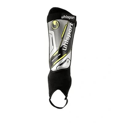 Abbildung von uhlsport Tibia Plate PRO Kinder Erwachsene Schienbeinschoner Fußball leichtes Design mit schützender Hartschale und Knöchelschutz Unisex Herren Damen Größe XS