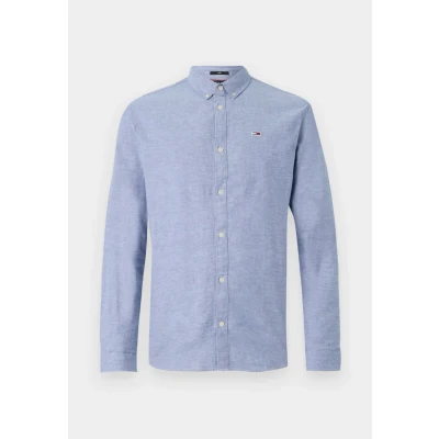 Abbildung von Tommy Jeans Herren Hemd TJM Slim Langarm, Blau (Twilight Navy), XXL