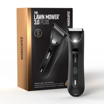 Abbildung von MANSCAPED® The Lawn Mower® 3.0 Plus Leisten &amp; Körperhaartrimmer Aktualisierte SkinSafe® Trimmerklinge, wasserdichte Nass /Trockenpflege, USB C wiederaufladbar, kabelloser Ballrasierer für Herren