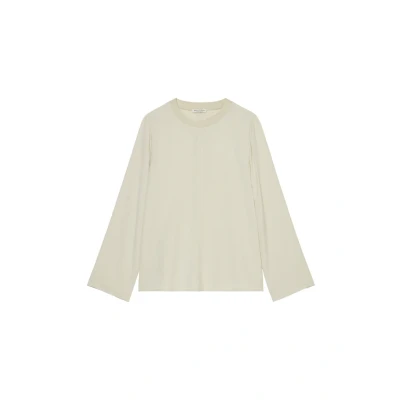 Abbildung von Marc O&#039;Polo EASY Shape AT Round NECK Solid Langarmshirt, Damen, Größe: 32, Stony sand
