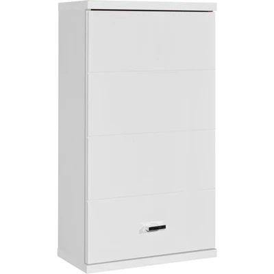 Abbildung von POOL Badezimmer Hängeschrank in Weiß Moderner Badezimmerschrank Bad Schrank mit viel Stauraum 38 x 71 23 cm (B/H/T)