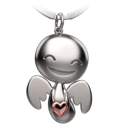 Abbildung von FABACH Schutzengel Schlüsselanhänger Happy mit Herz Engel Glücksbringer Liebe Geschenk als Geschenkidee für Freundin