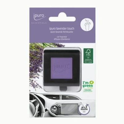 Abbildung von ipuro erfrischender lavender touch Auto Duft dezenter Lufterfrischer fürs mit besinnlichen Lavendel Noten für ein puristisches Dufterlebnis bis zu 3 Monate