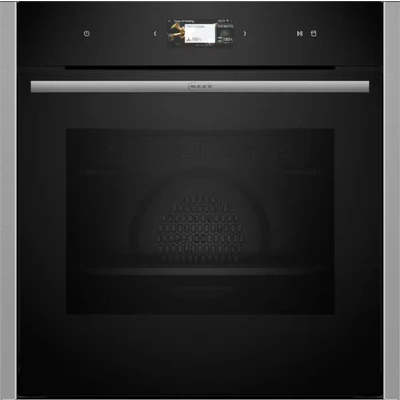 Abbildung von NEFF B24FS33N0 Einbau Dampfbackofen N90, Integrierbarer Backofen 60 x 60cm, Slide&amp;Hide, Full Touch TFT Display, Multipoint Bratenthermometer, Soft Open &amp; Close, Schwarz