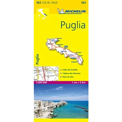 Abbildung von Michelin Local Italie 363 PUGLIA 1/200 000 (Michelin kaart lokaal (363))