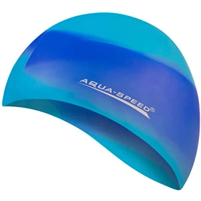 Abbildung von Aqua Speed Bunt Badekappe + Kleines Mikrofaserhandtuch Damen &amp; Herren Swimming Cap wasserdichte Bademütze Badehaube Schwimmhaube für Teenager Erwachsene Silikon 31. / 81