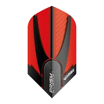 Abbildung von WINMAU Slim Prism Alpha Red &amp; Black Extra Dicke Dart Flights 1 Sätze pro Packung (3 insgesamt)