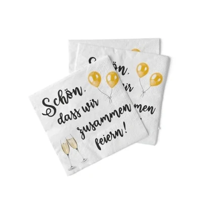 Abbildung von Sovie HORECA serwetki Schön, dass wir zusammen feiern/Champagner kieliszek do szampana na imprezę 33 x cm 100 sztuk