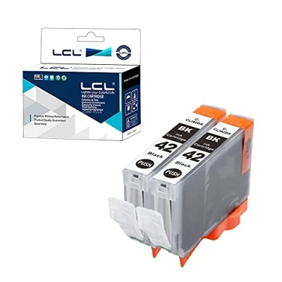 Abbildung von LCL Kompatibel Tintenpatrone CLI42 CLI 42 42BK (2 Schwarz) Ersatz für Canon PIXMA Pro 100 100S