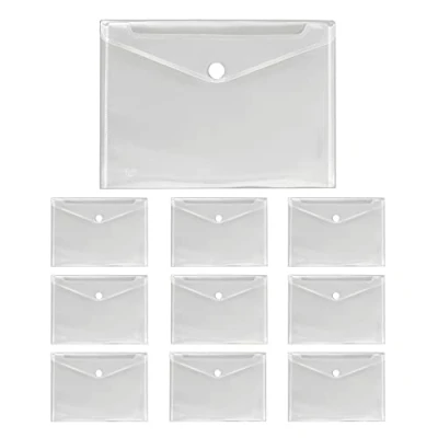 Abbildung von VELOFLEX A453010 Dokumentenhülle Crystal, 10 Stück, DIN A4, Dokumententasche mit Klettverschluss, PP, transparent