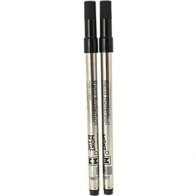 Abbildung von Montblanc Tintenroller Minen mystery Black 105158 Schwarze Ersatzmine für Roller Ball und Fineliner Größe 2 x Refill Rollerball M