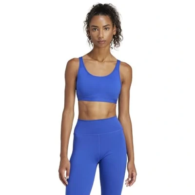 Abbildung von adidas Performance ALL ME Essentials BRA Sportbh mit mittlerer Stützkraft, Damen, Größe: SxA B, Semi lucid blue